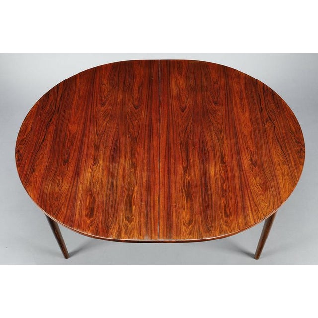 1960s Rosewood Dining Table with Extension Leaf and Chairs by Ib Kofod-Larsen, 1960, Set of 7 For Sale - Image 5 of 18