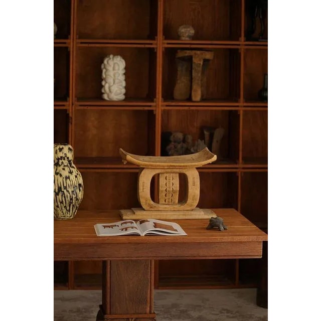 20th Century Wabi Sabi West African Hand Carved Hardwood Stool, 1970s For Sale - Image 3 of 12