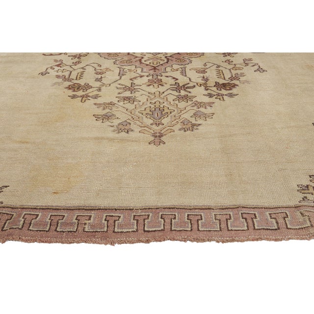 Antique Turkish Oushak Rug, 08'03 X 10'02 For Sale - Image 4 of 10