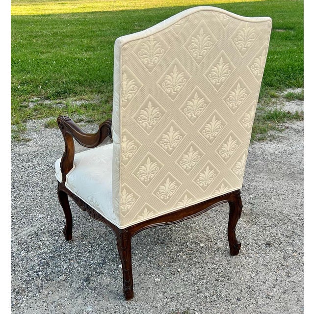 Mid 20th Century Carved Bishops French Upholstered Chair For Sale In New York - Image 6 of 12
