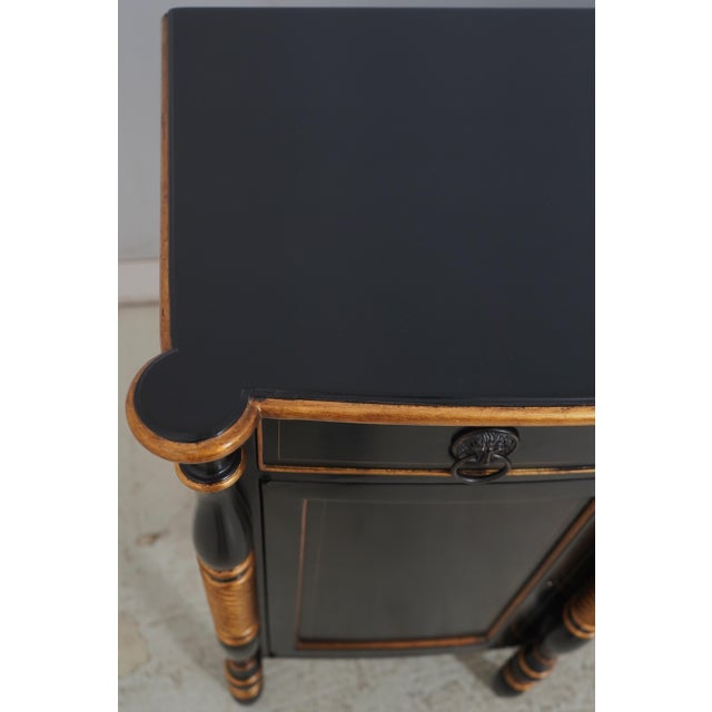 1990s Hickory White Co Regency Style Black & Gold Sideboard For Sale - Image 14 of 18