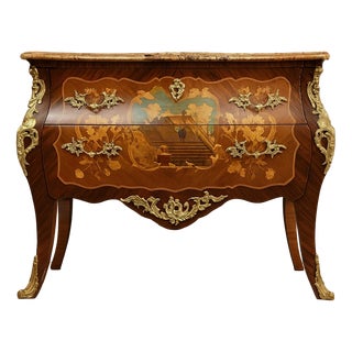 Louis XV Style Curved Commode from Delys For Sale