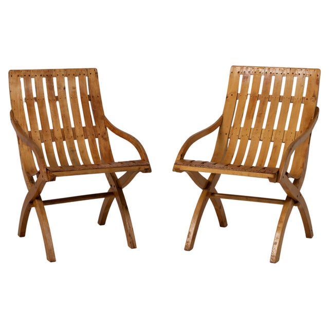 Set of 20th Century Swedish Grace Bare Wood Armchairs For Sale - Image 12 of 12