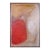 1990s Silver Gilt Wood Framed Oil on Canvas Giclee, Abstract in Design, Using Colors of Red and Beige. For Sale