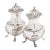 Pair of Ellis-Barker Georgian Revival Silverplate Pear-Shaped Pepper Castors, C. 1912 For Sale