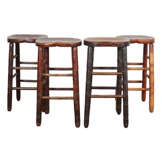 Bar Stools, 1890s, Set of 4 For Sale