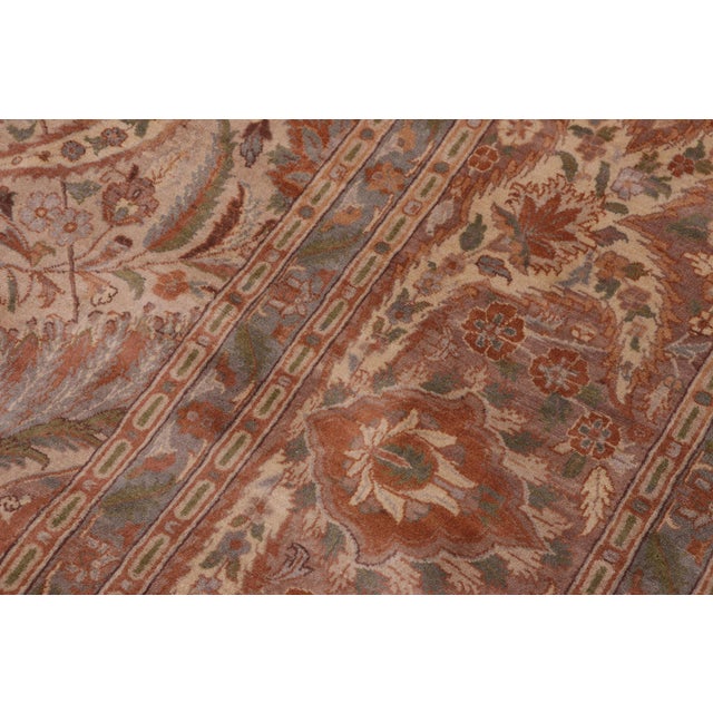 1990s 1990's Floral Pak-Persian Tan/Gold Wool Rug - 10'0'' X 14'8'' For Sale - Image 5 of 9
