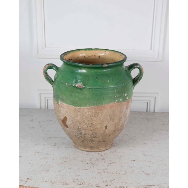 Ceramic French 19th Century Green-Glaze Confit Pot For Sale - Image 7 of 10