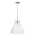 Thomas O'Brien By Visual Comfort Studio Kate 1-Light Cone Pendant in Brushed Nickel For Sale