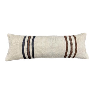 Turkish Hemp Pillow Cushion Natural Beige Brown Cushion Cover 14x40 For Sale