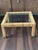 Hollywood Regency Vintage Wicker & Brass Coffee Table With New Glass Top For Sale - Image 3 of 5