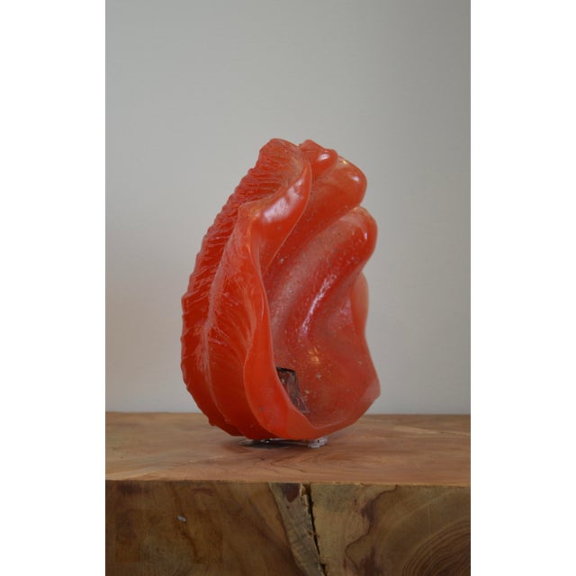 1970s Vintage Sculptural Resin Shell Wall Sconce, 1970s For Sale - Image 5 of 18