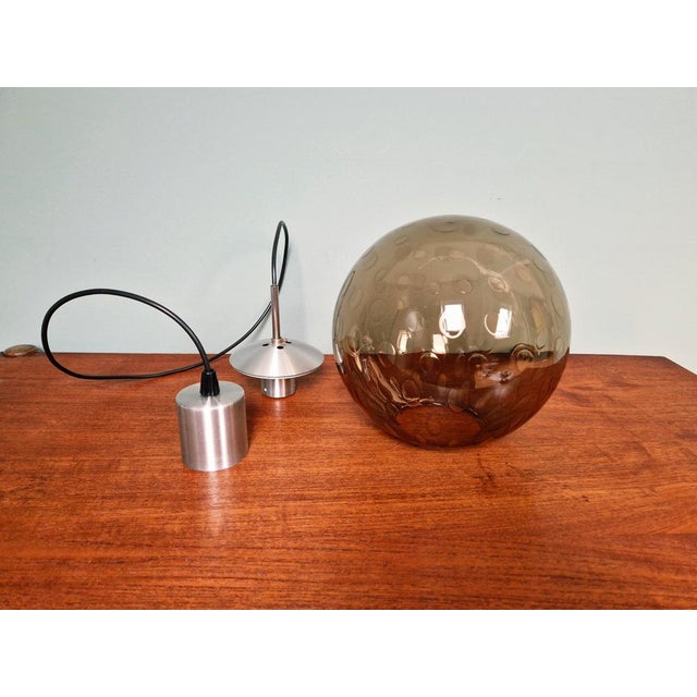 Space Age Honeycomb Smoked Glass Pendant Light from Raak Amsterdam, 1970s For Sale - Image 9 of 12
