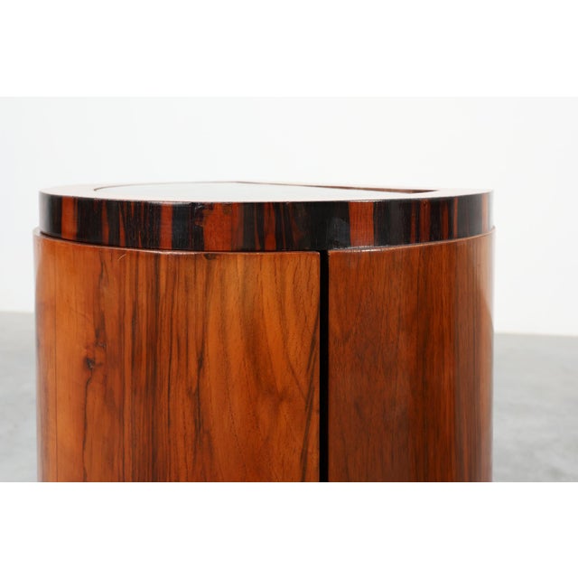 Art Deco Walnut and Marble Nightstands, Italy, 1920s, Set of 2 For Sale - Image 10 of 18