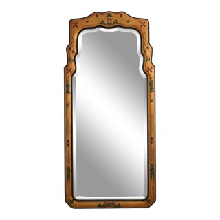 Friedman Brothers Black & Gold Chinoiserie Mirror For Sale