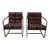 Mid Century Modern Brushed Aluminum Club Chairs For Sale