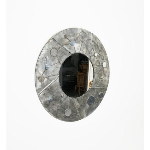 Round Wall Mirror in Aluminum and Steel by Bianca Garinei for Banci, 1970s For Sale - Image 4 of 13