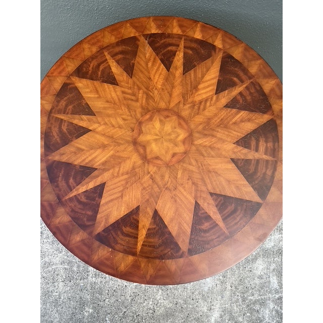 Brown Vintage Maitland Smith Inlay Side Table For Sale - Image 8 of 12