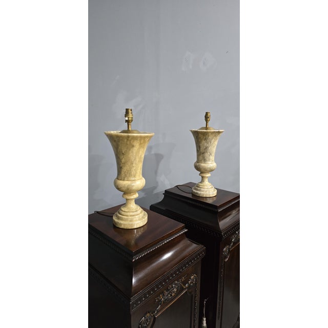 Italian Marble Table Lamps, 1910, Set of 2 For Sale - Image 6 of 8