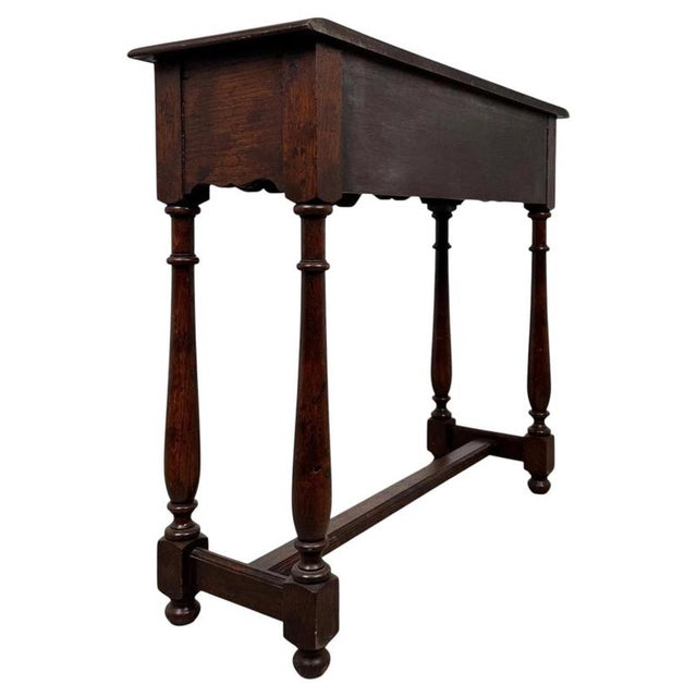 20th Century Traditional Oak Side Table For Sale - Image 10 of 12