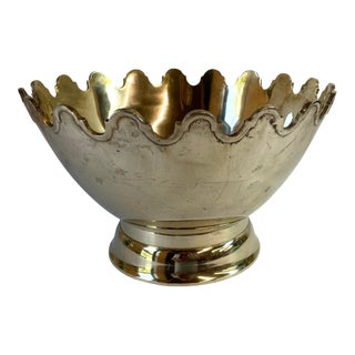 Vintage Brass King or Crown Bowl For Sale