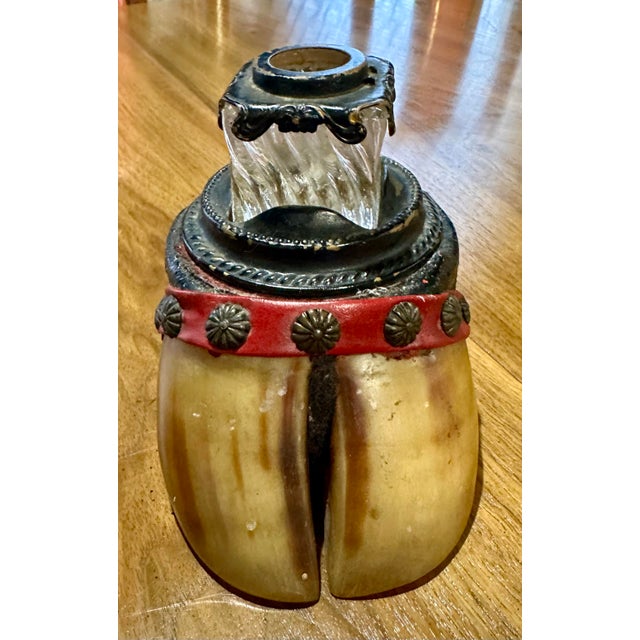 Early 20th Century Antique Bovine Hoof Inkwell For Sale - Image 5 of 5