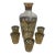 Vintage Culver Valencia 22k Gold Glass Decanter With 5 Shot Glasses For Sale