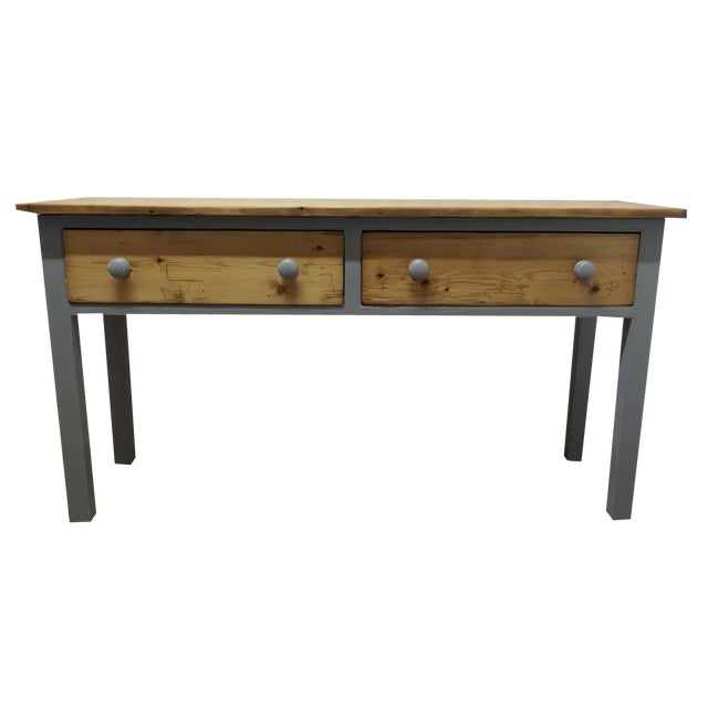 Victorian Pine Kitchen Worktable For Sale