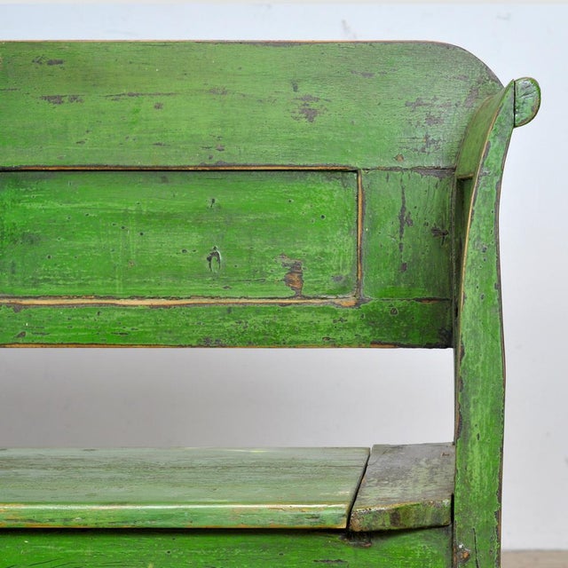 Antique Pine Bench, 1920s For Sale - Image 13 of 18