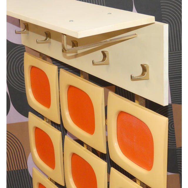 Space Age Orange Wall Coat Rack, 1970 For Sale - Image 3 of 12