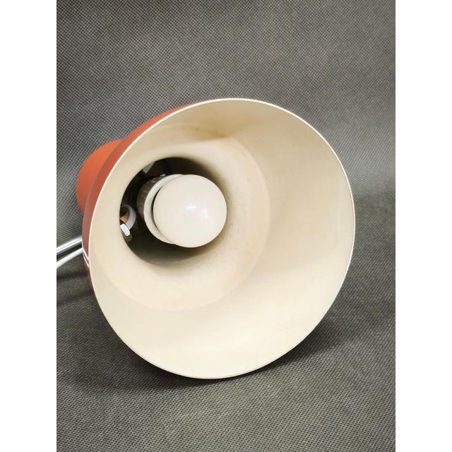 Metal Orange Table Lamp by Josef Hůrka for Napako, Czechoslovakia, 1960s For Sale - Image 7 of 12