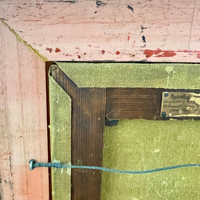 Philipp Hoyall Oil Over-Painted Chromolithograph, Meditating Mischief For Sale - Image 10 of 12