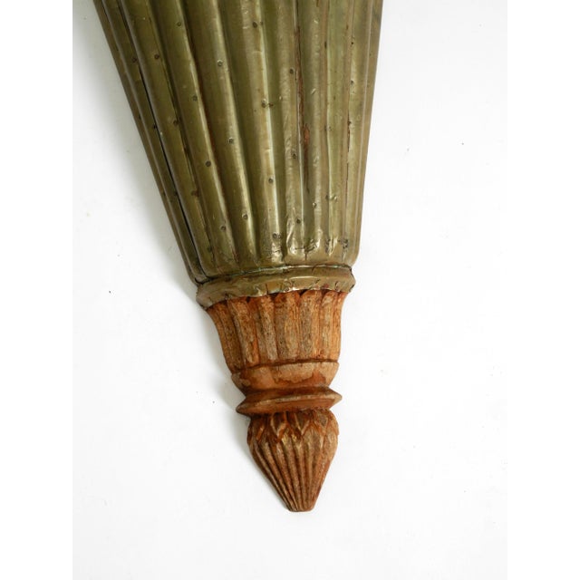Brown Wall Lamps Made of Wood with Aluminum Cladding, 1950s, Set of 2 For Sale - Image 8 of 18