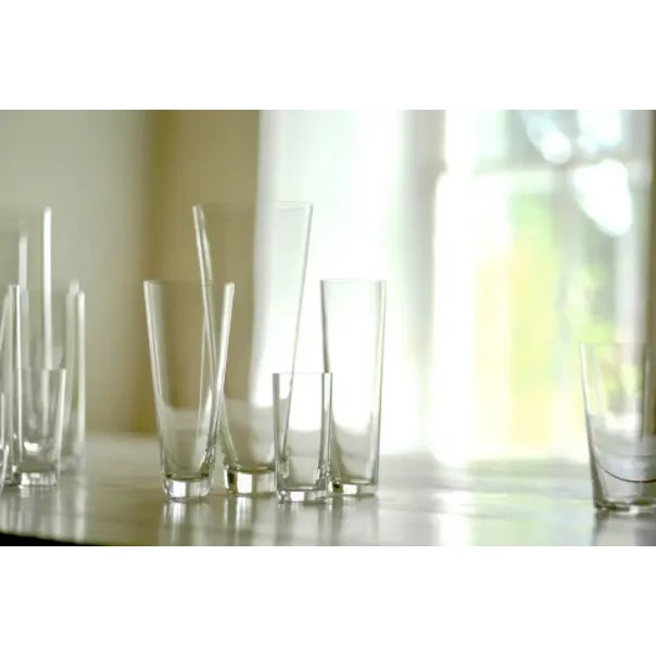 Modern Crystal Pilsner Glasses by Deborah Ehrlich, Hand Blown in Sweden - Set of 6 For Sale - Image 3 of 7