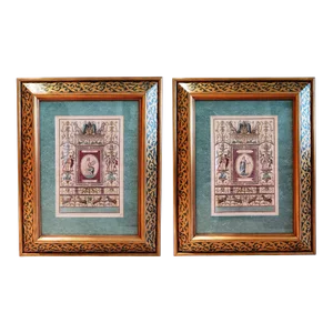 Pair of Mid 18th Century Etchings by Vin Brenna