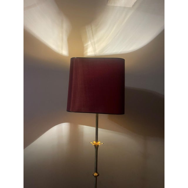 Hollywood Regency French Brass Floor Lamp in the style of Maison Charles. France, 1970s For Sale - Image 10 of 18