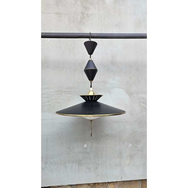 Black Pendant from Nordisk Solar, 1960s For Sale - Image 8 of 8