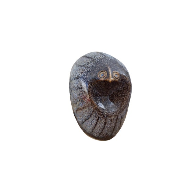 Annie Maume, Sandstone Owl, 1970s, Stoneware For Sale - Image 9 of 9