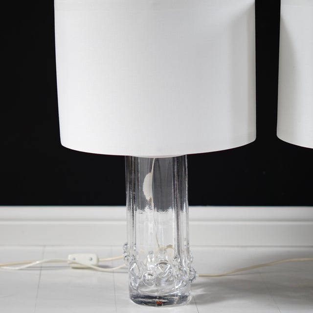 1950s Vintage Glass Lamps from Kosta Sweeden, 1950s, Set of 2 For Sale - Image 5 of 12