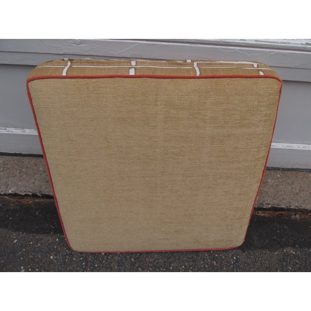 Vintage 1960s Bamboo Ottoman in the Style of Ficks Reed's Far Horizon Line For Sale - Image 11 of 12