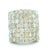 Modern Vintage 4 Carat Diamond 18k White Gold Wide Bombe Cocktail Ring, Size 6.75 For Sale - Image 3 of 12