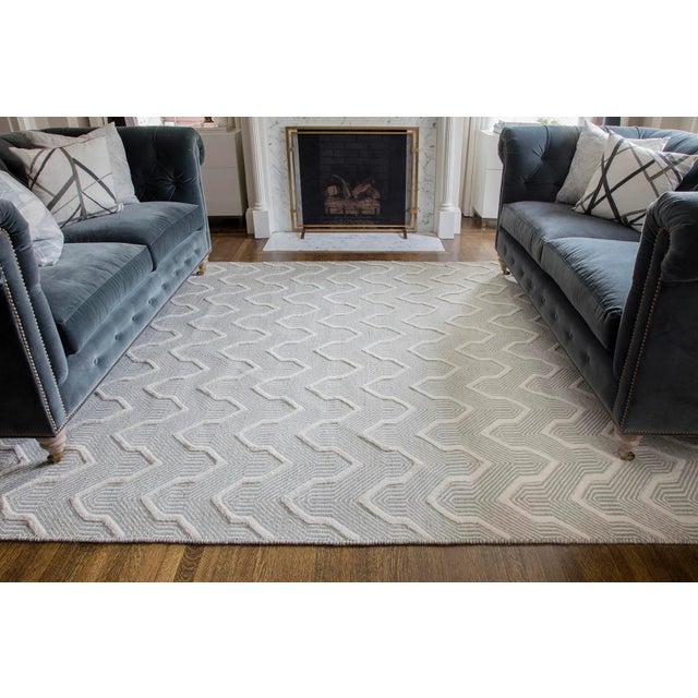 Erin Gates by Momeni Langdon Prince Grey Hand Woven Wool Area Rug 2' X 3' For Sale In Atlanta - Image 6 of 7