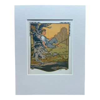 Gustave Baumann "July" - "All the Year Round" Color Woodcut in 11x14 Mat, 1912 For Sale