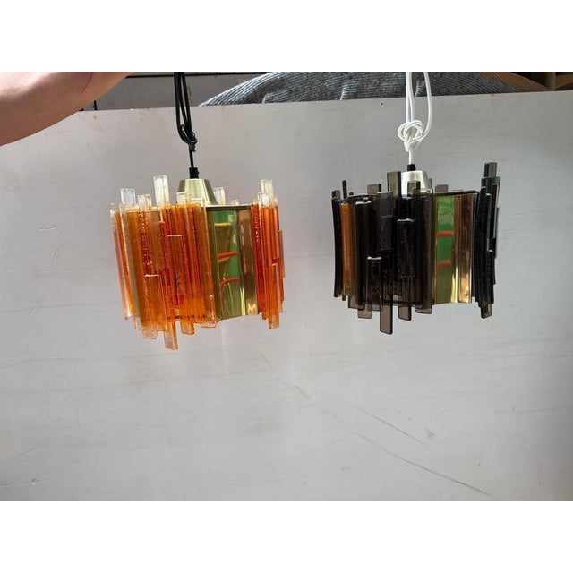 Danish Pendant Lamps attributed to Claus Bolby, 1960s, Set of 2 For Sale - Image 3 of 17