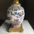 19th Century French Napoleon III Hand Painted Faience and Bronze Converted Oil Lamp For Sale - Image 10 of 12
