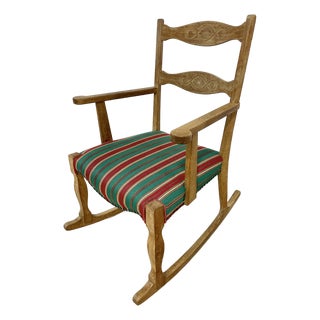 Henning Kjaernulf Oak Scandinavian Rocking Chair For Sale