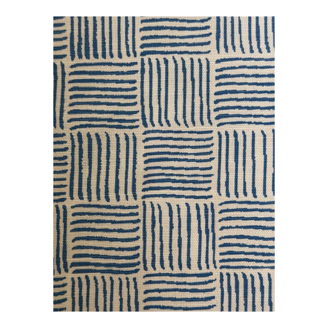 Quadrille Textura French Blue on Tint by Alan Campbell 2 1/2 Yards Fabric For Sale