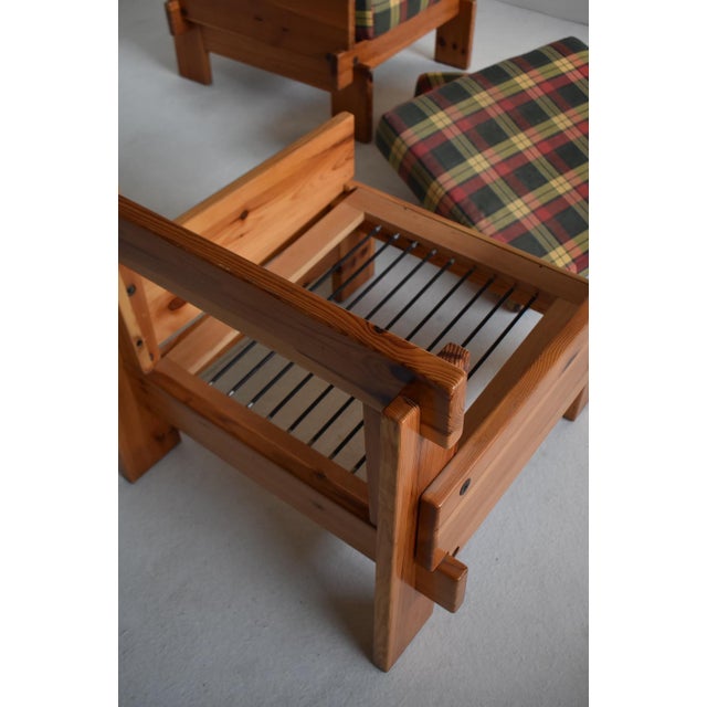 Pine Armchairs attributed to Ignoto, 1970s, Set of 2 For Sale - Image 6 of 8