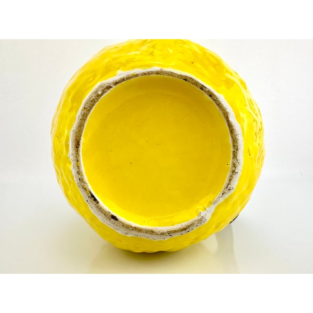 1960s Vintage French Hand Painted Ceramic Lemon Pitcher For Sale - Image 10 of 10