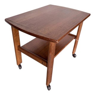 Mid-Century Danish Teak 2-Tier Drinks Trolley from Brdr. Furbo For Sale